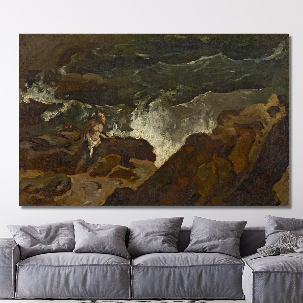 Shipwrecked On A Beach The Tempest Théodore Géricault tgr43 canvas print 
