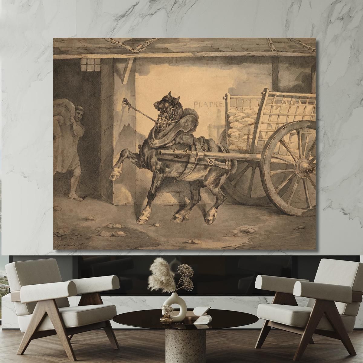 The Plastermaker'S Horse Théodore Géricault tgr52 canvas print 
