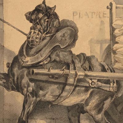 The Plastermaker'S Horse Théodore Géricault tgr52 canvas print