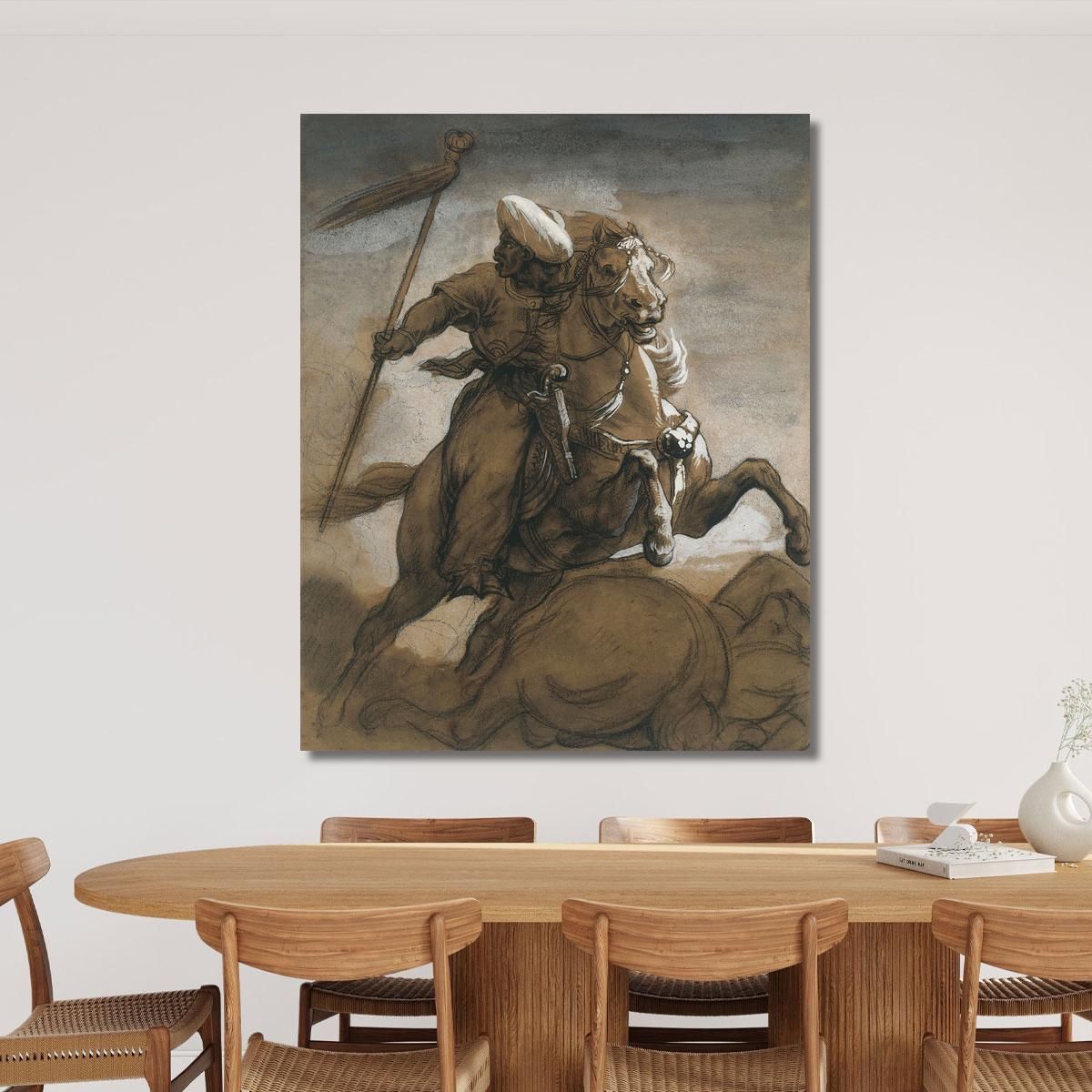 Turkish Cavalier In Combat Théodore Géricault tgr60 canvas print 