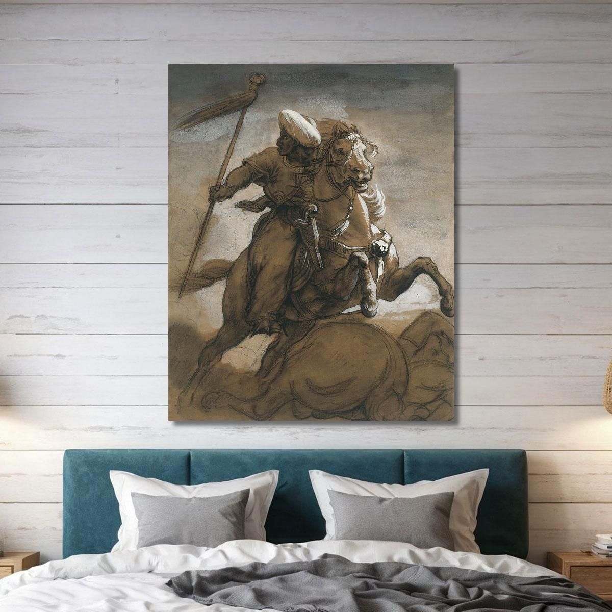 Turkish Cavalier In Combat Théodore Géricault tgr60 canvas print 