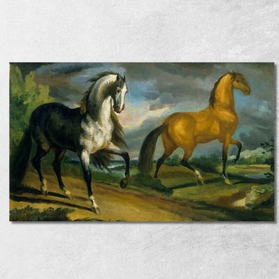 Two Horses Théodore Géricault tgr61 canvas print 