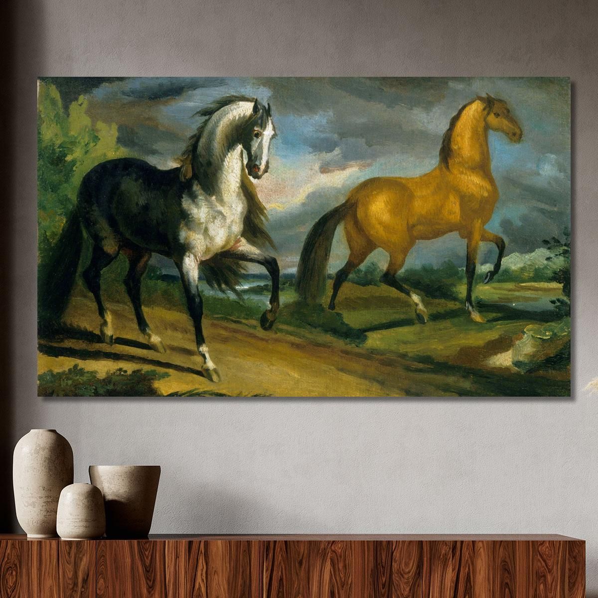 Two Horses Théodore Géricault tgr61 canvas print 