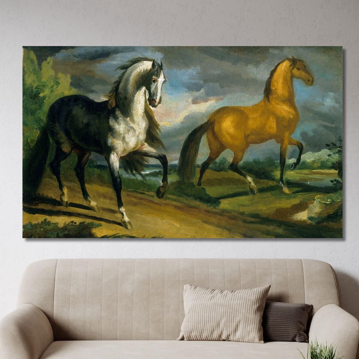 Two Horses Théodore Géricault tgr61 canvas print 
