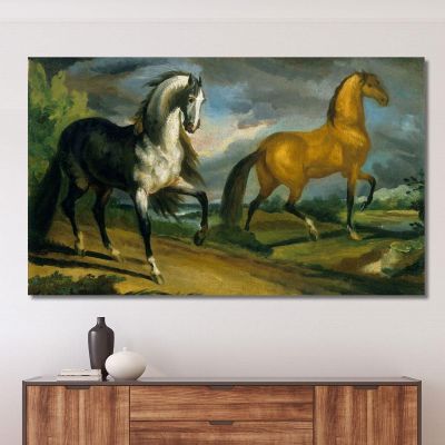 Two Horses Théodore Géricault tgr61 canvas print 