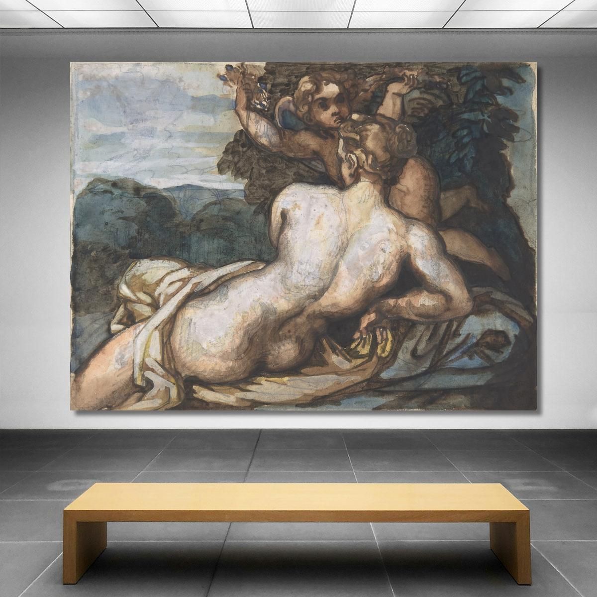 Venus And Cupid In A Landscape After Annibale Carracci Théodore Géricault tgr62 canvas print 