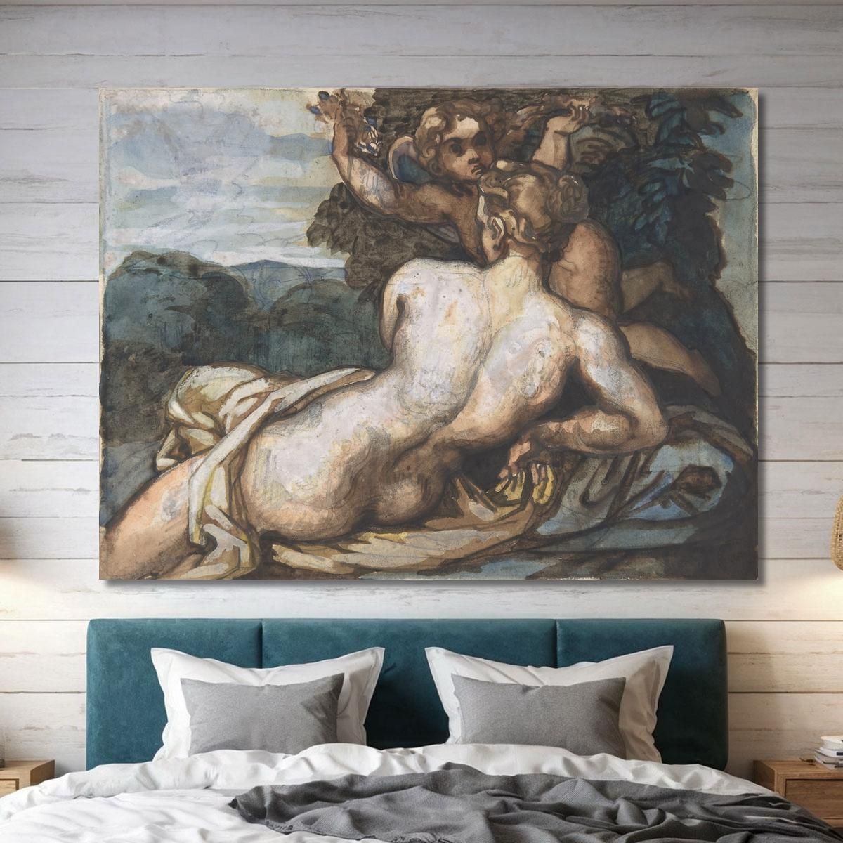 Venus And Cupid In A Landscape After Annibale Carracci Théodore Géricault tgr62 canvas print 