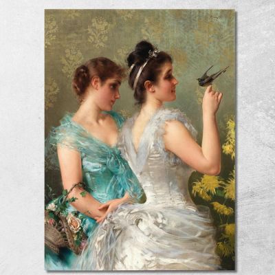 A Feathered Friend Vittorio Matteo Corcos vmc2 canvas print 