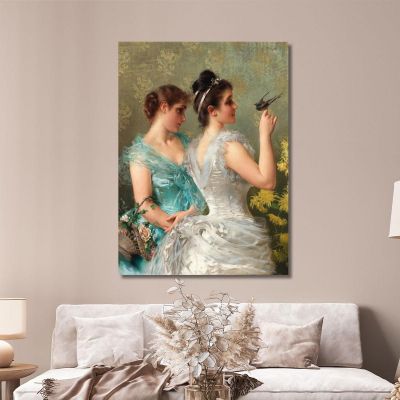 A Feathered Friend Vittorio Matteo Corcos vmc2 canvas print 
