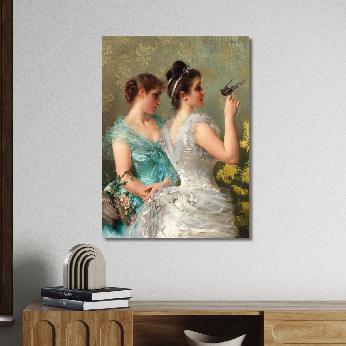 A Feathered Friend Vittorio Matteo Corcos vmc2 canvas print 