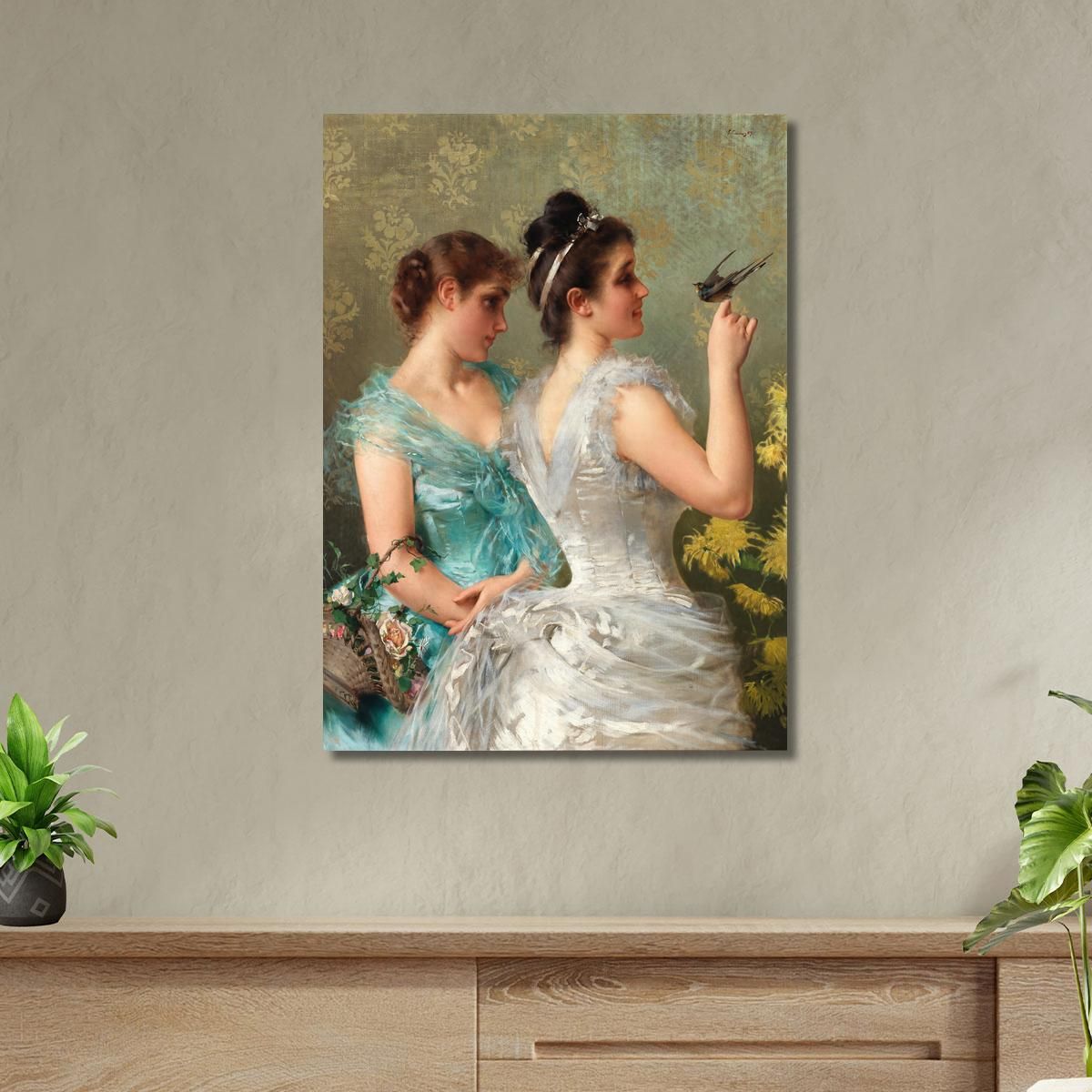 A Feathered Friend Vittorio Matteo Corcos vmc2 canvas print 