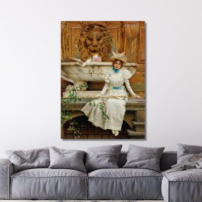 At The Fountain The Two Doves Vittorio Matteo Corcos vmc3 canvas print 