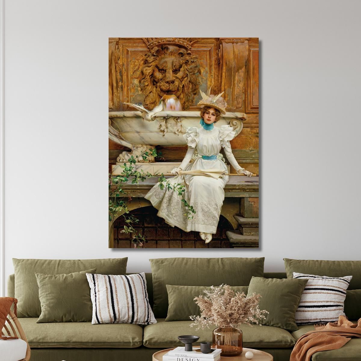 At The Fountain The Two Doves Vittorio Matteo Corcos vmc3 canvas print 