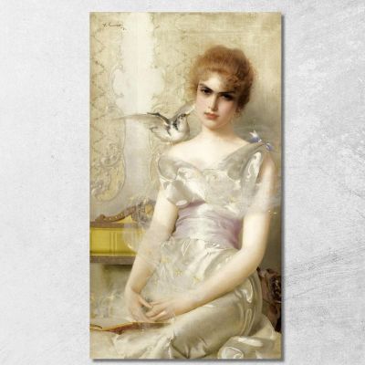 Portrait Of Young Woman Vittorio Matteo Corcos vmc21 canvas print 