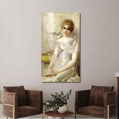 Portrait Of Young Woman Vittorio Matteo Corcos vmc21 canvas print 