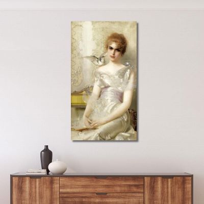 Portrait Of Young Woman Vittorio Matteo Corcos vmc21 canvas print 