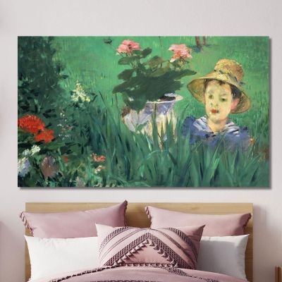 Boy In Flowers Jacques Hoschedé Édouard Manet emt20 canvas print 