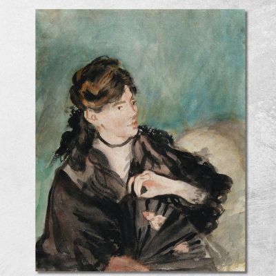 Portrait Of Berthe Morisot With A Fan Édouard Manet emt87 canvas print 