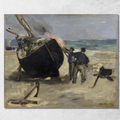 Tarring The Boat Édouard Manet emt110 canvas print 