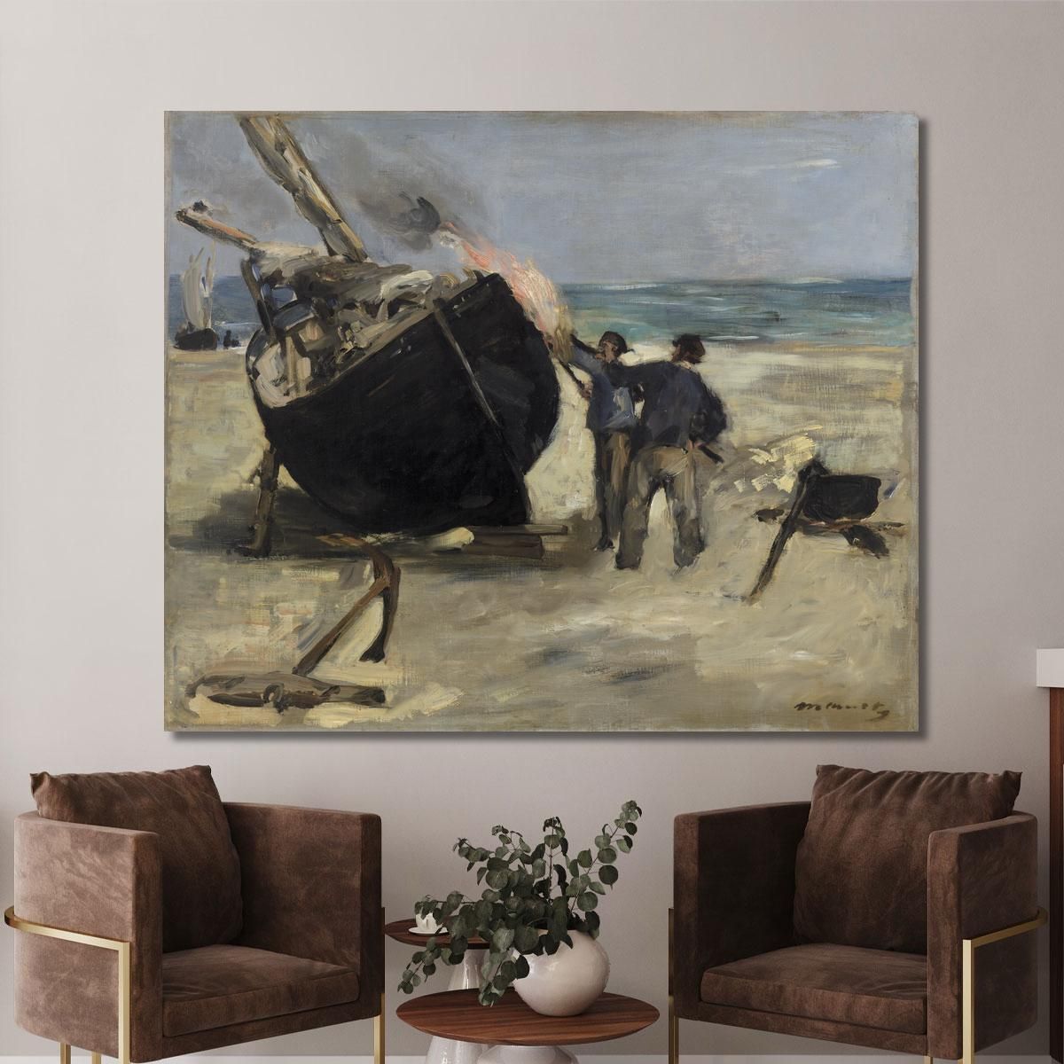 Tarring The Boat Édouard Manet emt110 canvas print 