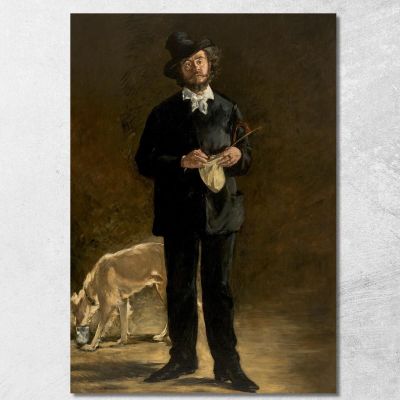 The Artist - Portrait Of Marcellin Desboutin Édouard Manet emt113 canvas print 