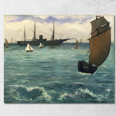 The Kearsarge At Boulogne Édouard Manet emt125 canvas print 