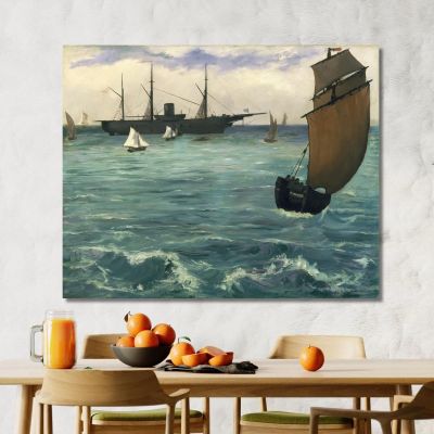 The Kearsarge At Boulogne Édouard Manet emt125 canvas print 