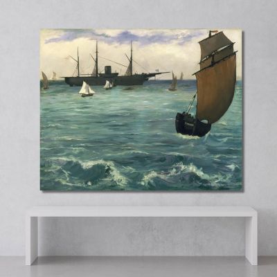 The Kearsarge At Boulogne Édouard Manet emt125 canvas print 