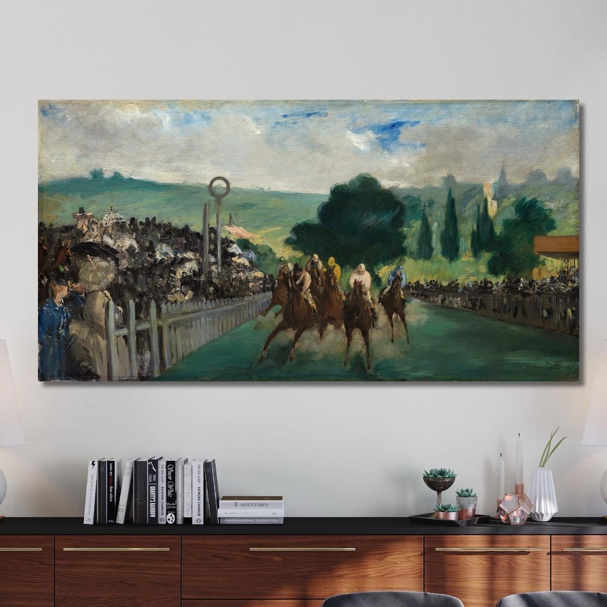 The Races At Longchamp Édouard Manet emt132 canvas print 