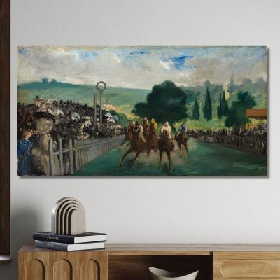 The Races At Longchamp Édouard Manet emt132 canvas print 