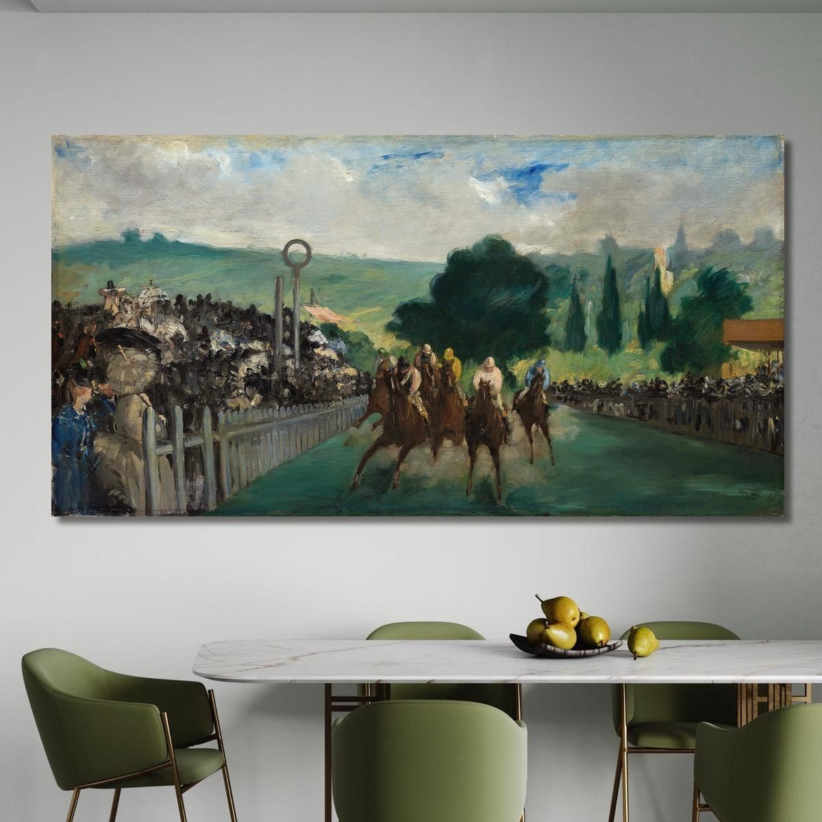 The Races At Longchamp Édouard Manet emt132 canvas print 