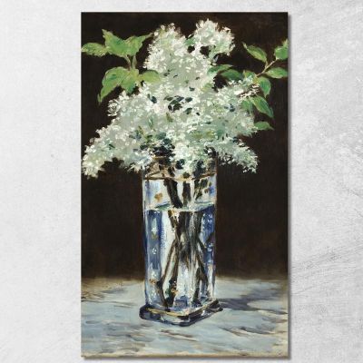 White Lilacs In A Crystal Vase White Lilacs In A Crystal Vase Édouard Manet emt146 canvas print 