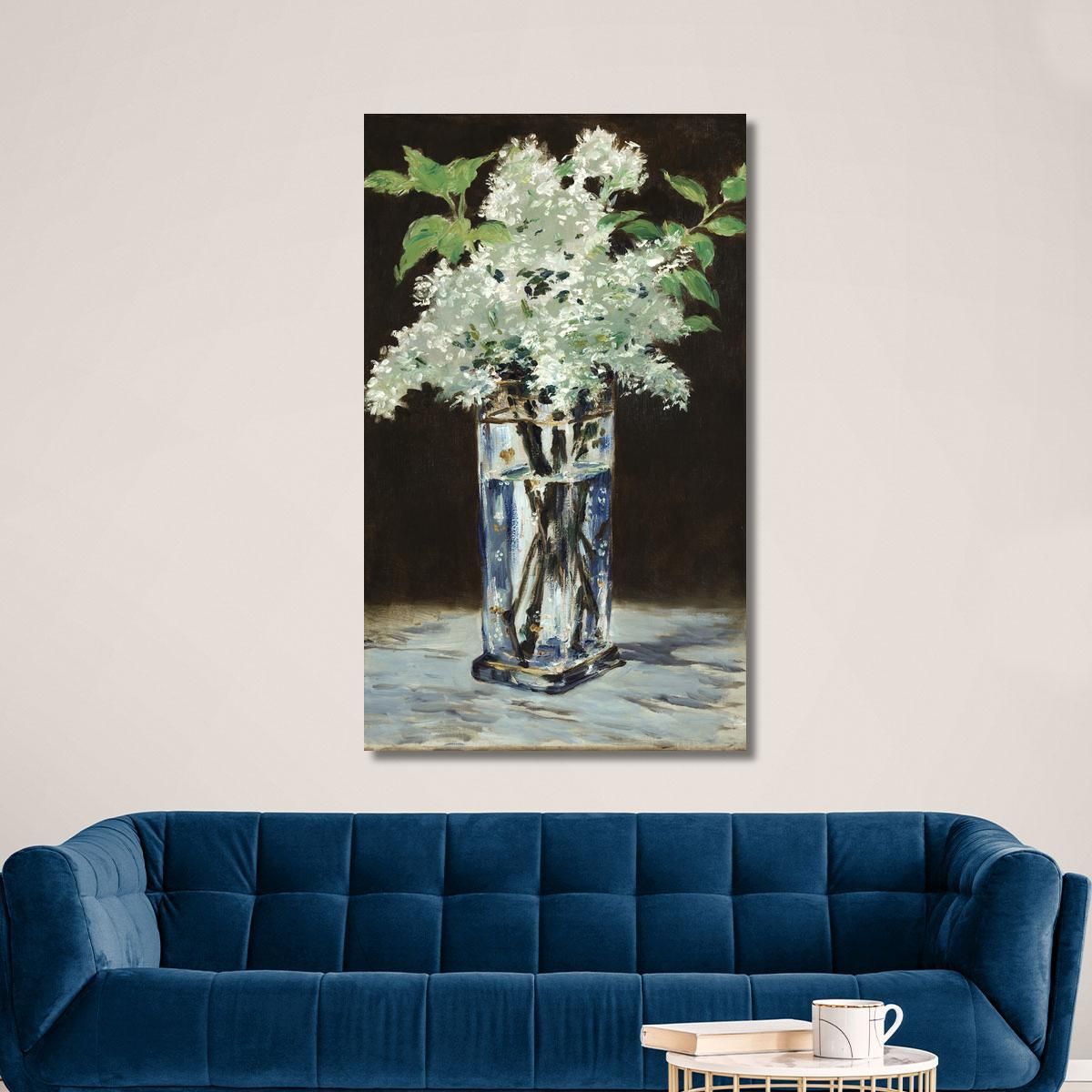 White Lilacs In A Crystal Vase White Lilacs In A Crystal Vase Édouard Manet emt146 canvas print 