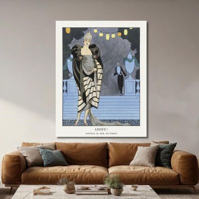 Farewell! Evening Coat By Worth From Gazette Du Bon Ton George Barbier gbb2 canvas print 