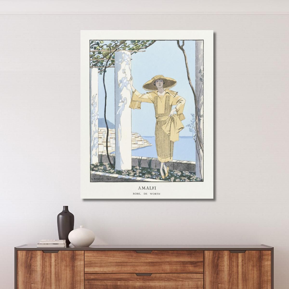 Amalfi. Dress By Worth From Gazette Du Bon Ton George Barbier gbb4 canvas print 