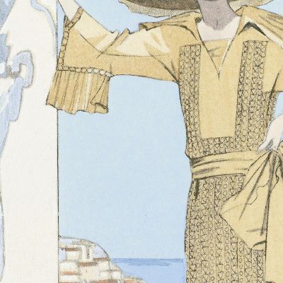 Amalfi. Dress By Worth From Gazette Du Bon Ton George Barbier gbb4 canvas print