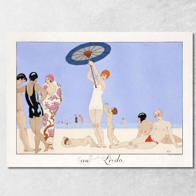 Au Lido Plate No.14 George Barbier gbb5 canvas print 