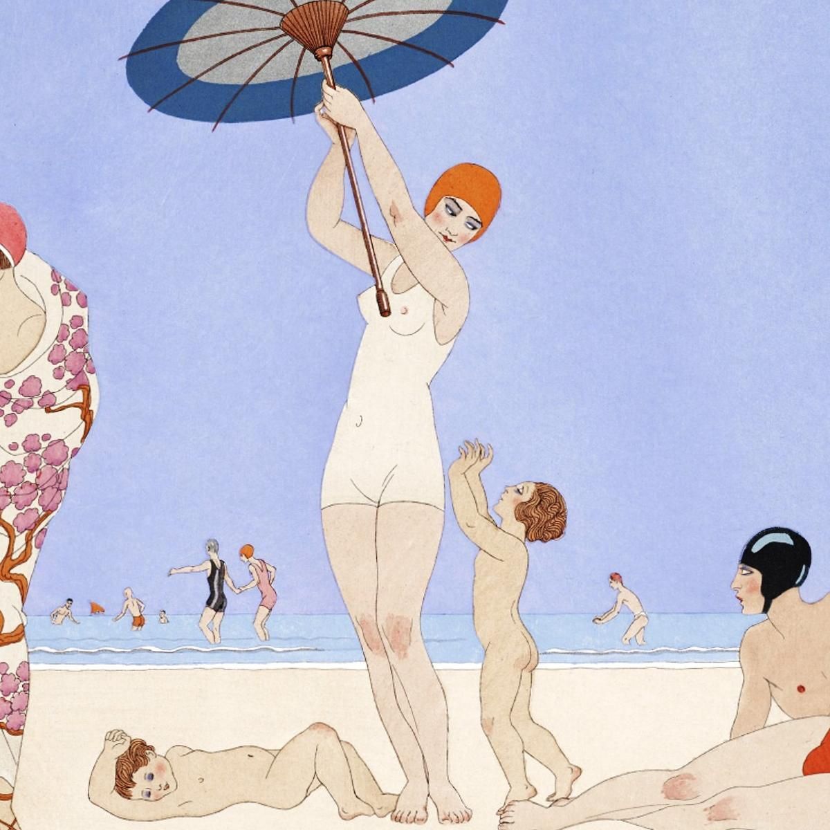 Au Lido Plate No.14 George Barbier gbb5 canvas print