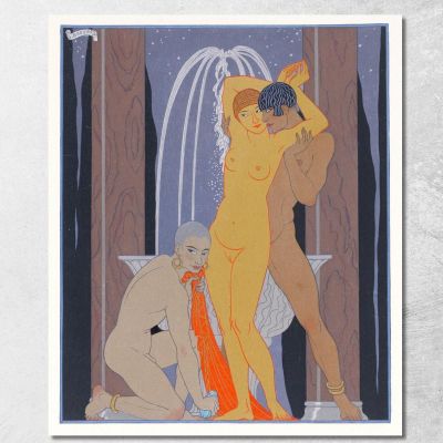Clodia Accompanying Her Brother George Barbier gbb11 canvas print 