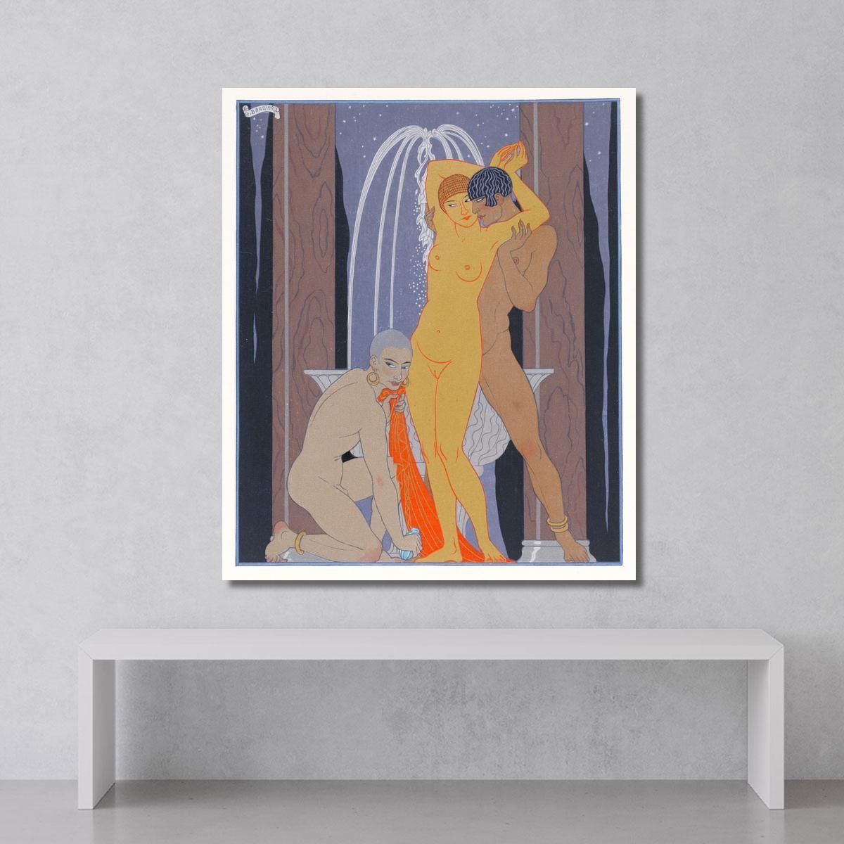 Clodia Accompanying Her Brother George Barbier gbb11 canvas print 