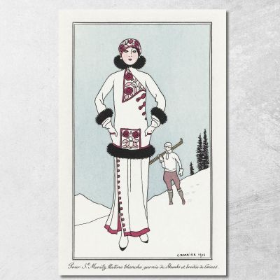 Parisian Costumes No. 51 George Barbier gbb25 canvas print 