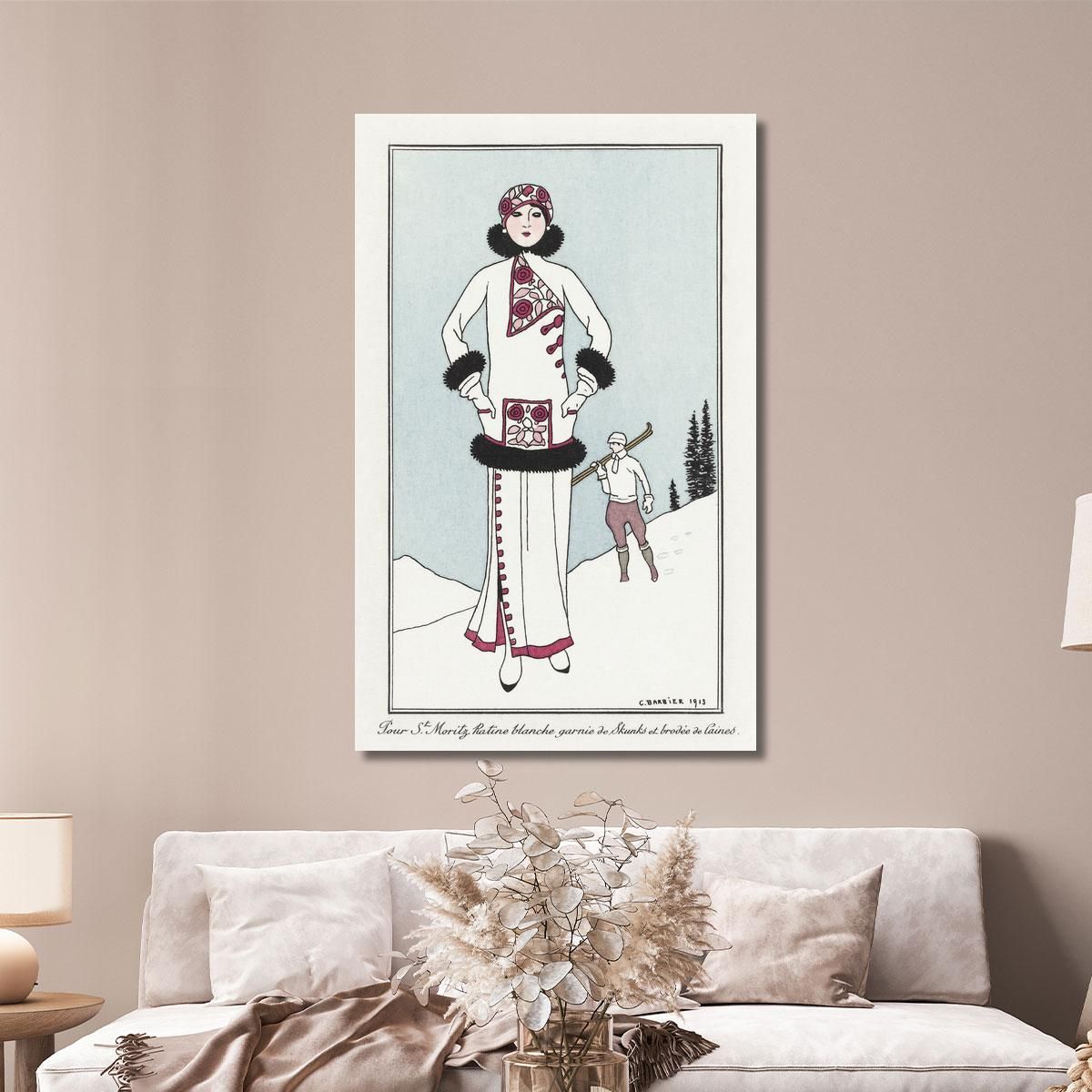 Parisian Costumes No. 51 George Barbier gbb25 canvas print 