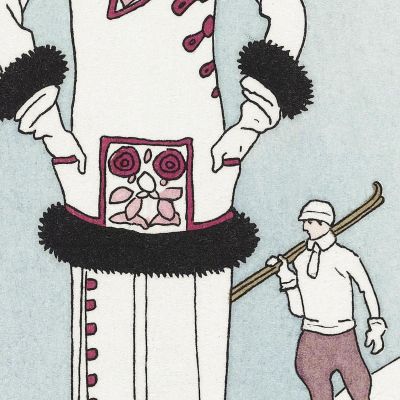 Parisian Costumes No. 51 George Barbier gbb25 canvas print