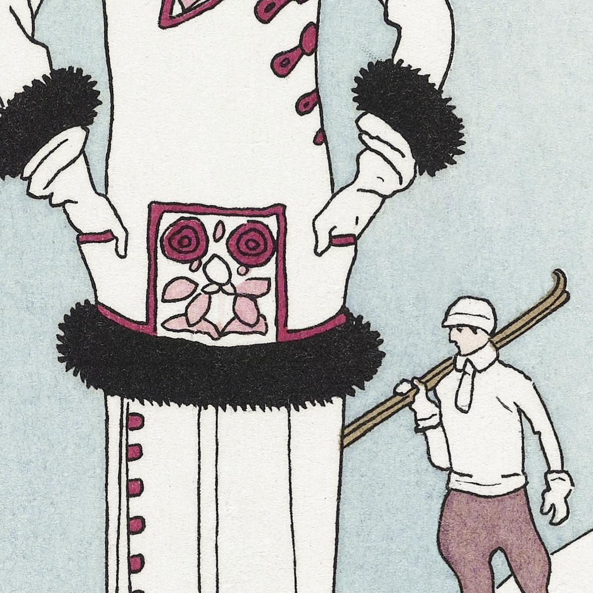 Parisian Costumes No. 51 George Barbier gbb25 canvas print