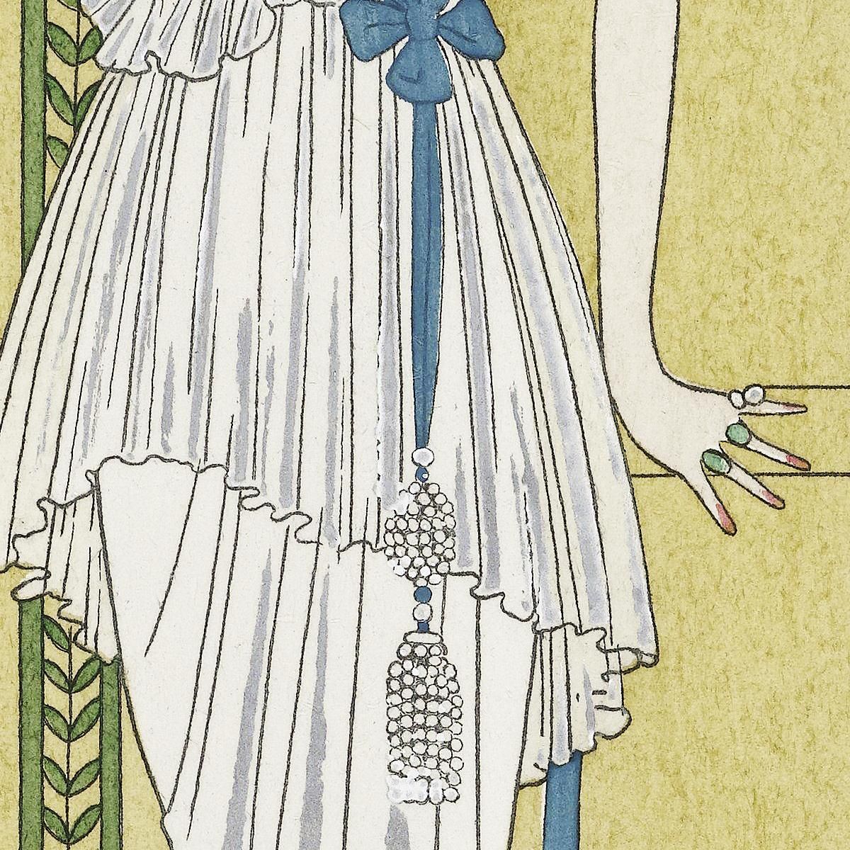 Costumes Parisiens No. 84 Large Evening Dress From Journal Des Dames Et Des Modes George Barbier gbb29 canvas print