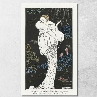 Costumes Parisiens No.112 Velvet Coat From Journal Des Dames Et Des Modes George Barbier gbb30 canvas print 