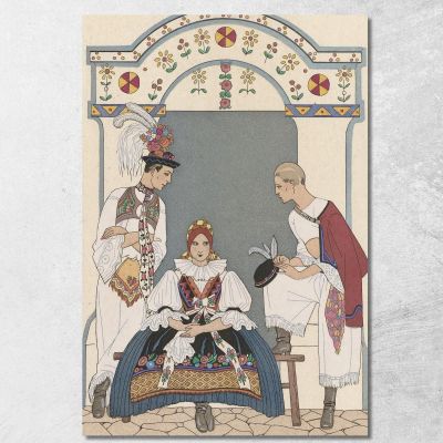Between Two Fires 2 George Barbier gbb38 canvas print 