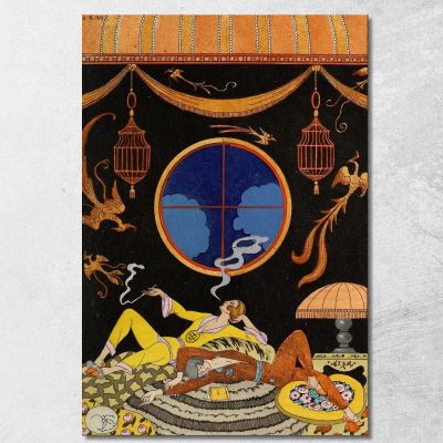 Falbalas And Frills Laziness Laziness George Barbier gbb43 canvas print 