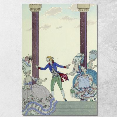 Falbalas Et Fanfreluches Colin-Maillard George Barbier gbb44 canvas print 