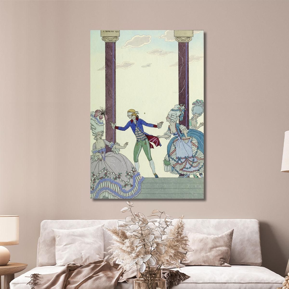 Falbalas Et Fanfreluches Colin-Maillard George Barbier gbb44 canvas print 